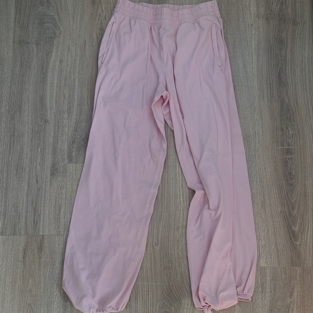 Free People Light Pink Cropped Tee and Jogger Set - Picture 5 of 6